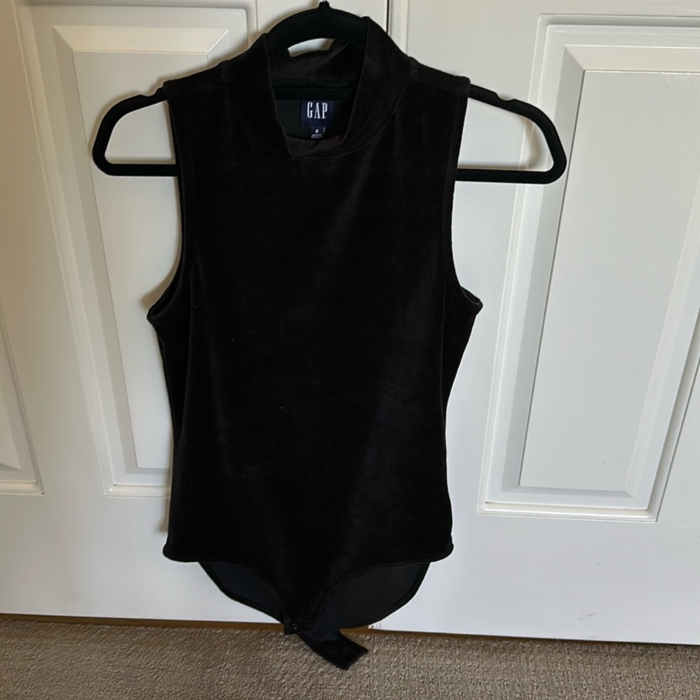 Black velvet body suit